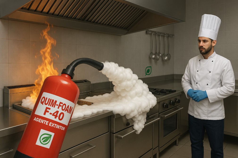 Agente extintor QUIM-FOAM F-40: protege tu cocina con tecnología avanzada