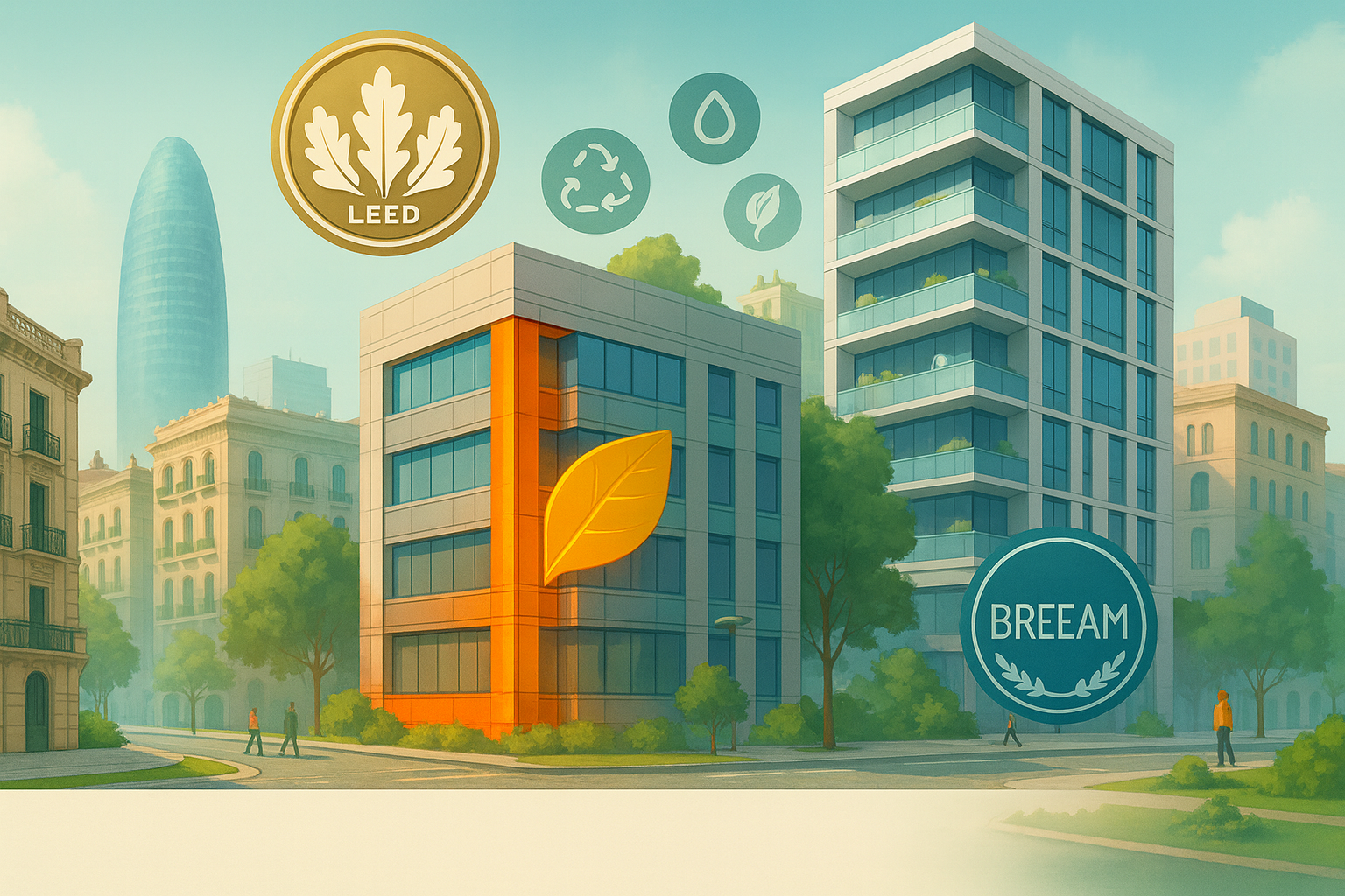 LEED y BREEAM, las certificaciones que impulsan la sostenibilidad en Barcelona con apoyo de la ignifugación