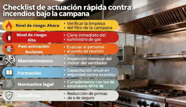 Protocolo esencial bajo la campana: cómo prevenir incendios en cocinas industriales
