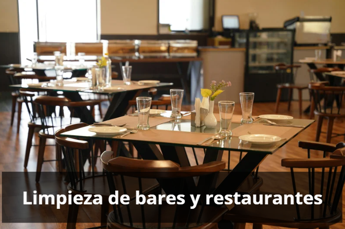 Limpieza de bares y restaurantes