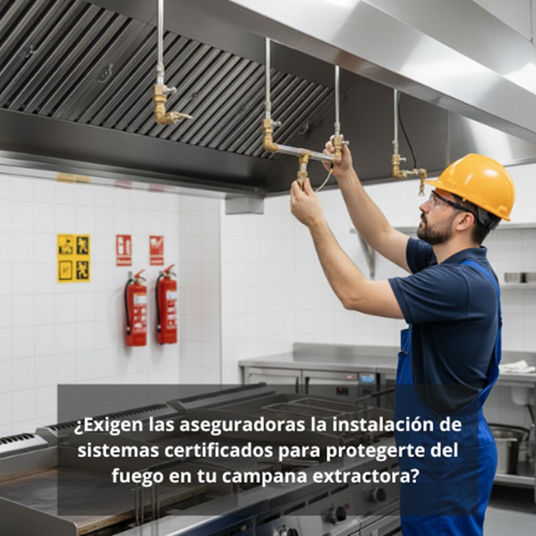 ¿Exigen las aseguradoras la instalación de sistemas certificados para protegerte del fuego en tu campana extractora?