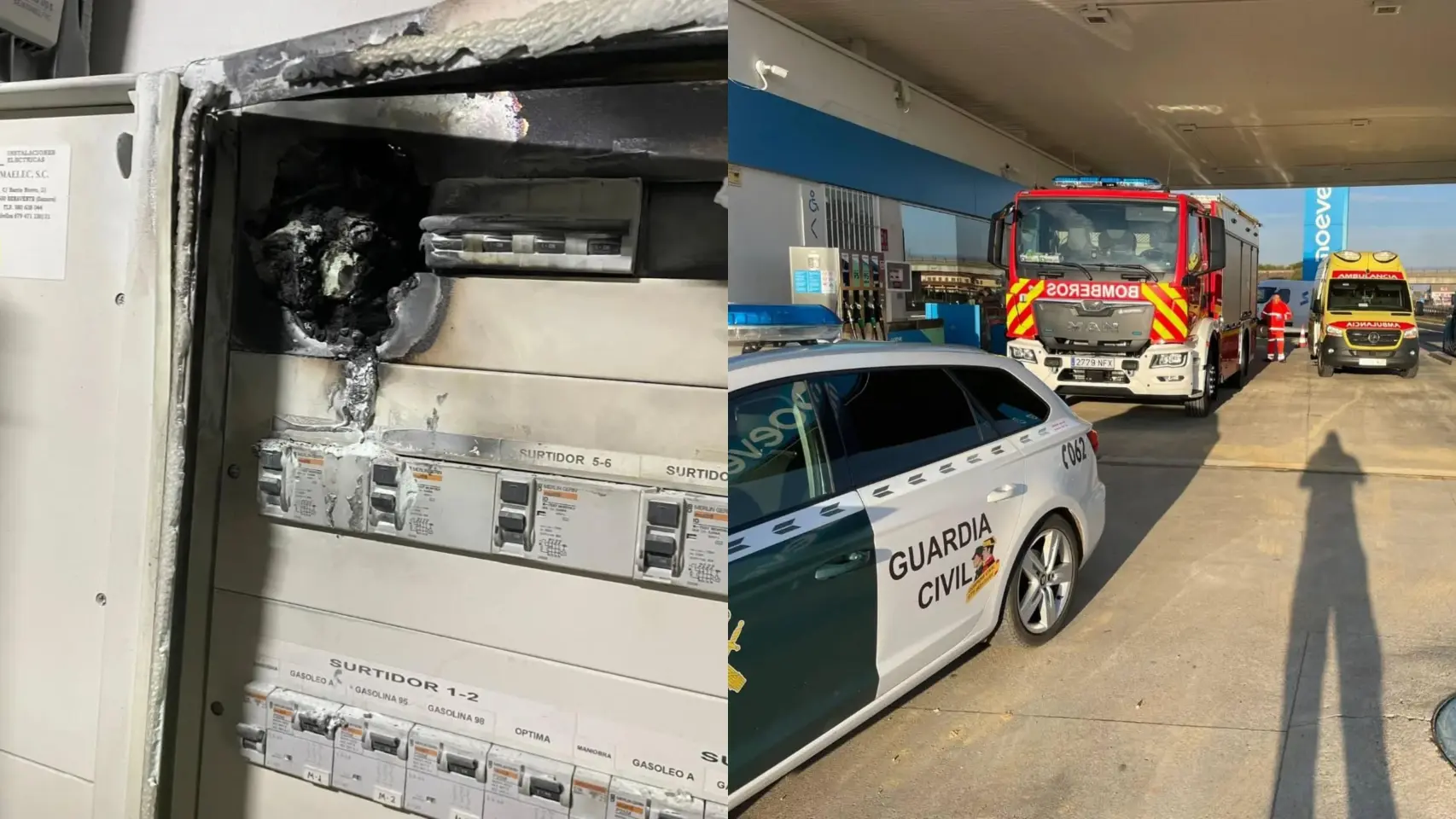 Incendio en gasolinera de San Esteban del Molar tras perforación en el cableado subterráneo: análisis detallado del incidente