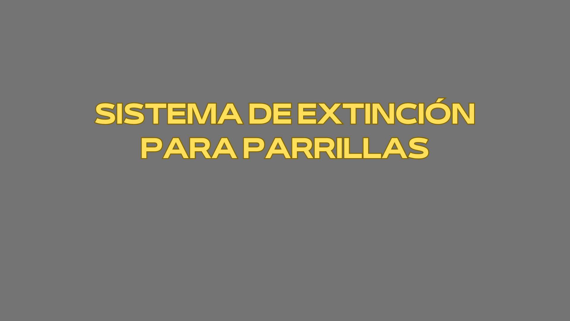 Sistema de extinción para parrillas. Protección contra incendios en parrillas profesionales.