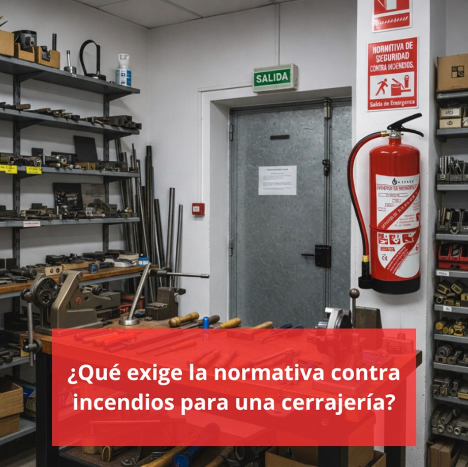 ¿Qué exige la normativa contra incendios para una cerrajería? Requisitos legales imprescindibles para abrir o legalizar una cerrajería.