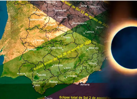 No te pierdas los tres eclipses que iluminarán Andalucía: fechas y localizaciones